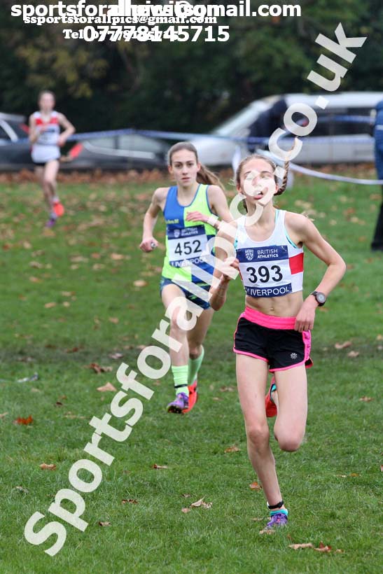 Girls under-15s British Athletics Liverpool Cross Challenge, Sefton Park, Liverpool. Photo:  David T. Hewitson/Sports for All Pics